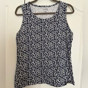 Coral Bay Navy Anchor Print Tank Top
